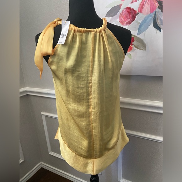 New York & Company Yellow Blouse || Size S || See photos for callout - Picture 5 of 15
